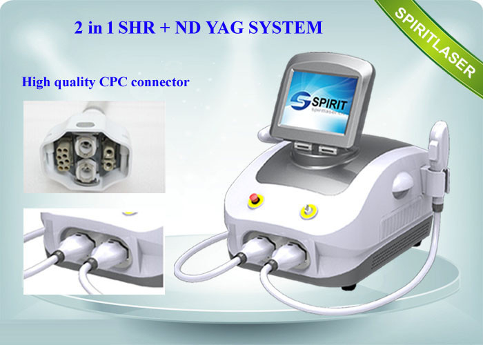 แบบพกพา E แสง IPL เครื่อง / q สวิตช์ ND YAG เลเซอร์สำหรับการลบรอยสัก